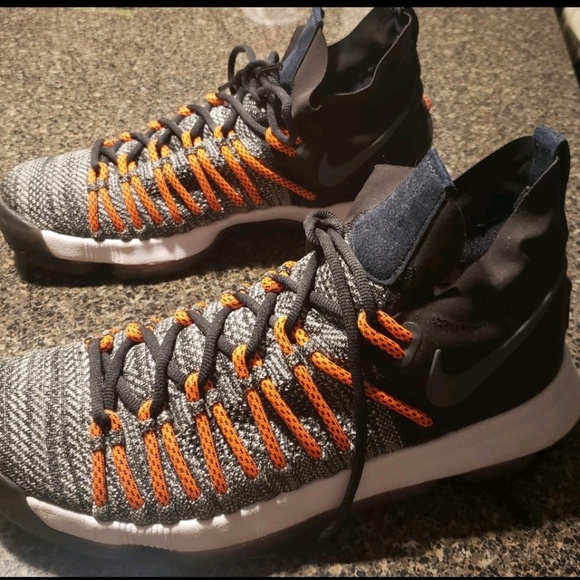 kd 9 elite dark grey hyper orange